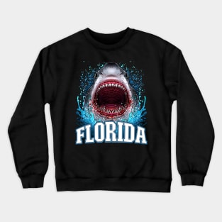 Florida Great White Shark Beach Vacation Crewneck Sweatshirt